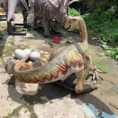 خرید تجهیز پارک موضوعی مجسمه دایناسور انیماترونیک واقعی مدل Oviraptor online manufacture