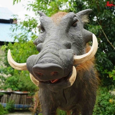 خرید مدل گراز وحشی حیوانات Animatronic واقعی سفارشی با صدای خروشان زنده online manufacture