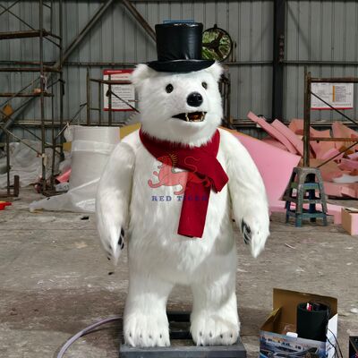 Amusement Park Animatronic Christmas Singing Cartoon Polar Bear for Sale